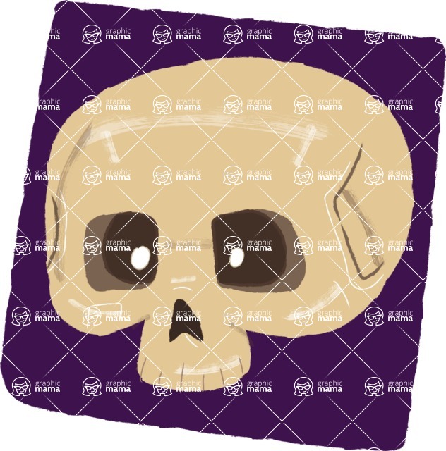 Cartoon Animal PNG Clipart - Funny Skull Watercolor Avatar